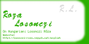 roza losonczi business card